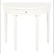 Centrum Furniture Huntley Turn Leg Half Round Sofa Table - White