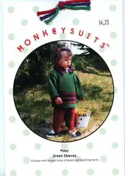 Monkey Suits Knitting Pattern #7 Green Sleeves Pullover & Pants Child 1-5yr Easy