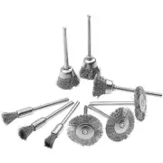 9 X/Set Stainless Steel Wire Brush Wire Wheel Rotary Tool Rust Removal Polishing