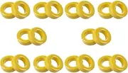 VENEKA 20 Pcs 33mm x 19mm x 11mm Yellow White Iron Core Ferrite Rings Toroid