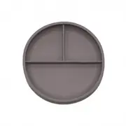 Playette Silicone Divided Baby/Infant Food Plate w/ Suction Base Grey 4m+