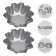 6 Pcs Brioche Molds for Baking Tin Mini Pie Tins Egg Tart Cheese Cake