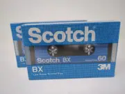 2 Scotch 3M BX 60 minute Factory Sealed Cassette Tape