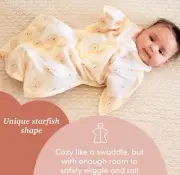 Zipadee Zip Baby Lion Print Swaddle Sleep Sack M 6-12 Months Original new