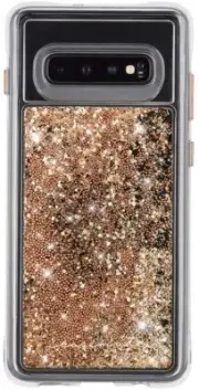 Case-Mate - Waterfall - Samsung Galaxy S10+ Liquid Glitter Case - Gold