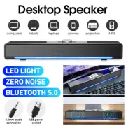 HiFi Stereo USB Computer PC Bluetooth Gaming Soundbar Desktop Monitor Speakers