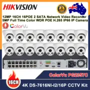 Hikvision 12MP 16CH 16POE Security CCTV System 5MP Full Time Color WDR IP Camera