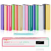 HTV Heat Transfer Vinyl 12"x10ft Iron on Vinyl T-Shirt for Cutting Silhouette