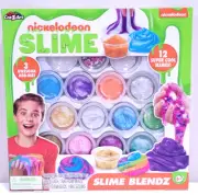 Nickelodeon Slime Blendz 12 Cans Pre-Made Kit Foam Clear Beads Sequins Cra-Z-Art