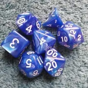DUNGEONS & DRAGONS RPG DICE MARBLE BLUE