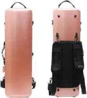 Hard Shell Violin Case 4/4 Full Size Carbon Fiber Anti-Scratch Oblong Violin Box