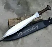30" Custom Handmade Carbon Steel Celtic Leaf Sword| Hunting| Camping| Full Tang