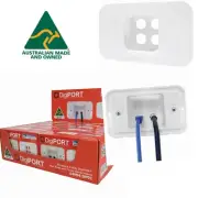 Recessed 4 Way mec DigiPORT Wall Plate White | 04MM-DP01 Australian Made