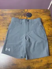 Under Armour Amphibious Shorts Youth Boys 4 Gray Golf Chino Outdoor UPF 50