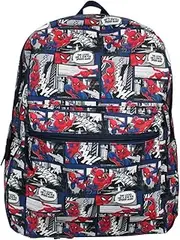 Spiderman Large Backpack for Boys School Bag for Kids Spider Man Marvel Superheroes Rucksack Comic Style, Grey and Red, l
