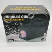 Bubble Machine 10 Hole Fully Automatic Blowing Handheld Electric Table Top Black