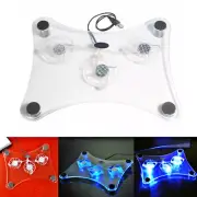 1x 3 Fans USB Cooler Cooling Pad Stand LED Light Radiator For Laptop PC Notebook