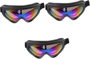 KOMBIUDA 3 Pairs Ski Goggles Boys and Girls Cycling Sunglasses Mesh Riding Glasses