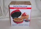 Nostalgia MyMini Waffle Maker 5" Non-Stick Cooking Surface. NEW Factory Sealed