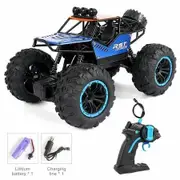 Tech Remote Control RC Stunt Car Toy Best Birthday Gift for Kids 1:18 Scale RC Car 4D Off Road Vehicle Radio Remote Control Car High-Speed Blue