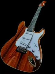 NEW NATURAL EXOTIC COCOBOLO TOP 6 STRING VINTAGE ST STYLE SOLID ELECTRIC GUITAR
