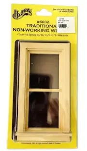 Dollhouse Miniature Wood Traditional Non-Working Window 1:12 Houseworks 5032 '02