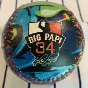 Boston Red Sox Big Papi David Ortiz Green Teal Graffiti Souvenir Baseball Ball