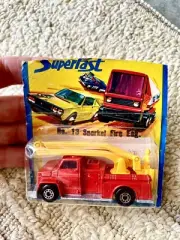 Matchbox Superfast no 13 Snorkel Fire Engine 1976 Blister Sealed Cut Card
