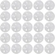 Totority Doll Round Rattle Ball 50pcs Singer Hand Rattles Bunny Stuffed Animal Chuck It Balls Large Squeaker DIY Small Bells for Crafts Toys Sound Insert Noise Maker White Newborn Socks
