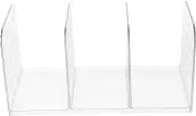 Cabilock Transparent Desktop Book Holder Multi Functional Document Organizer for Books Magazines Files Pet Material Sleek Design for Office Study Spaces