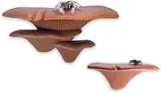 Jumping Spider Mushroom Shelf, Magnetically Concealed Jumping Spider Habitat,Serves As Enclosure Decorate Accessories for Spider Climbing Feeding and Platforms (Brown)