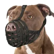 Mayerzon Pitbull Muzzle for Large Medium Sized Dogs to Prevent Biting Scaveng...