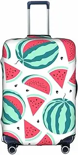 [Pvinnk] Fruits Watermelon Print Protective Luggage Cover Elastic Washable Suitcase Protector Travel Gear Protector, White, Large