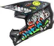 ONeal 3SRS Rancid, motocross helmet kids , color: Matt Black/White/Red/Blue , size: M