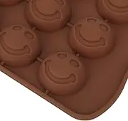 Cake Mold, Tear Resistance Silicone Baking Tray, Soft for Home Kitchen Chocolate DIY((Smiley face))