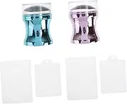 ELAYARD 1 Set Nail Beauty Stampers Heads Scrapers for Manicure Easy Pattern Transfer for Nail Art Designs Salon Tools Random Colors
