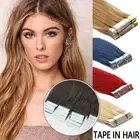 16"-22" DIY Tape in Human Hair Extensions Remy Quality Skin Weft Full Head