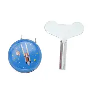 Clockwork Drumming Robot Toy Tinplate Retro Hand Made Drum Wind Up Robot MN MU