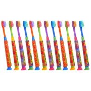 12-Pack GUM Crayola Deep Clean Kids Toothbrush, Compact Soft with Suction Cup