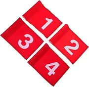 Toyvian 4Pcs Golf Practice Flags Wear Resistant Portable Course Markers Durable Targeting Flags for Backyard Games and Game Training