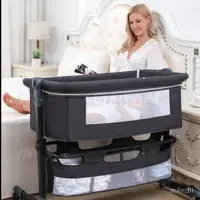 在飛比找蝦皮商城精選優惠-廠家直銷免運 嬰兒搖床  嬰兒床 新生兒床 拼接大床 寶寶搖