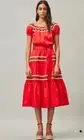 Tory Burch Embroidered Peasant Dress Size Small $428
