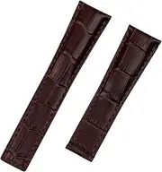 [KLVN] Genuine Leather Bracelet Cowhide Watch Band 20mm 22m For Tag Strap For Heuer CARRERA Monaco AQUARACER Watchband Folding Buckle