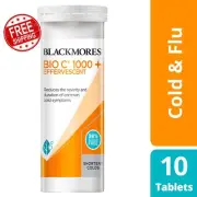 Blackmores Vitamin C Zinc 1000+ Effervescent 10 Tablets
