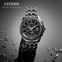 在飛比找momo購物網優惠-【CITIZEN 星辰】GENTS系列 光動能電波三眼腕錶 