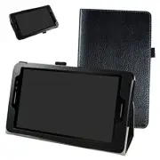 AT&T Trek 2 HD Case (Model 6461A), PU Leather Folio 2-Folding Stand Cover Black