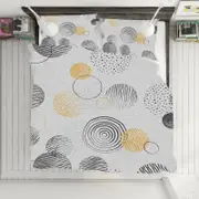 3D Black Circle 159 Bed Pillowcases Quilt Queen Size