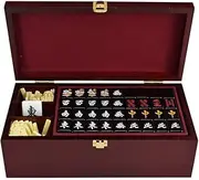 Boutique Japan Mahjong Set - Selected Healthy Acrylic Production,Wooden Gift Box, Majong Set Mah Jong Japanese Mah Jongg Sets Majiang (2.7 Cm*2 Cm*1.6 Cm)