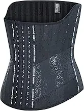 Belt 25 Steel Bone Reinforced Version of The Female Body-Shaping Exercise Belt Fitness Sports Body-Shaping Body-Worn Post-Partum Belt XXL Black