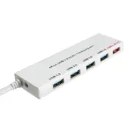 Ultrathin 4 USB3.0 Ports Hub with a 2.4A USB Fast Charging Port
